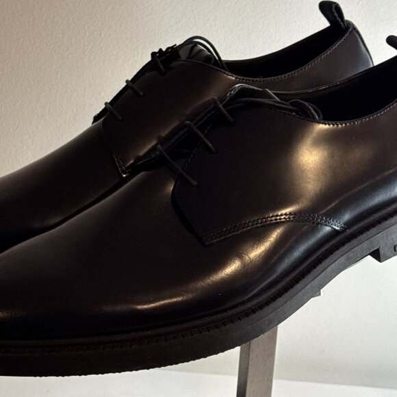 BOSS Mens Larry Brush Off Leather Derby Dress Shoe Oxford US size 12 new - Picture 3 of 14